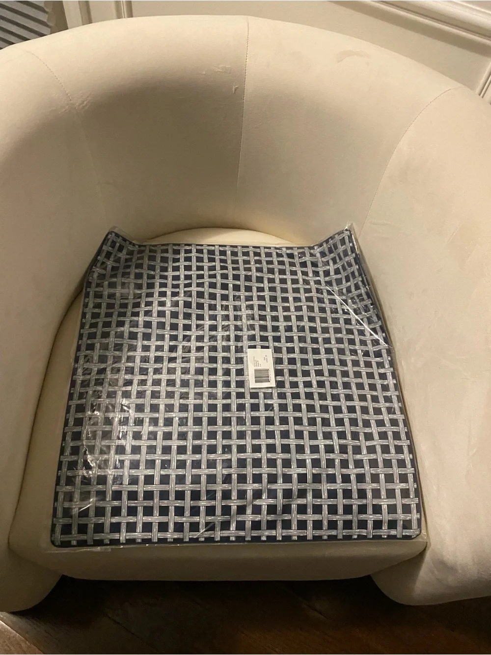 Ralph Lauren Navy Grid Decorative Pillow Sham
